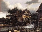 RUISDAEL, Jacob Isaackszon van Two Water Mills and an Open Sluice dfh oil